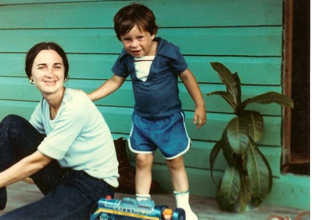 Kimo with his mother